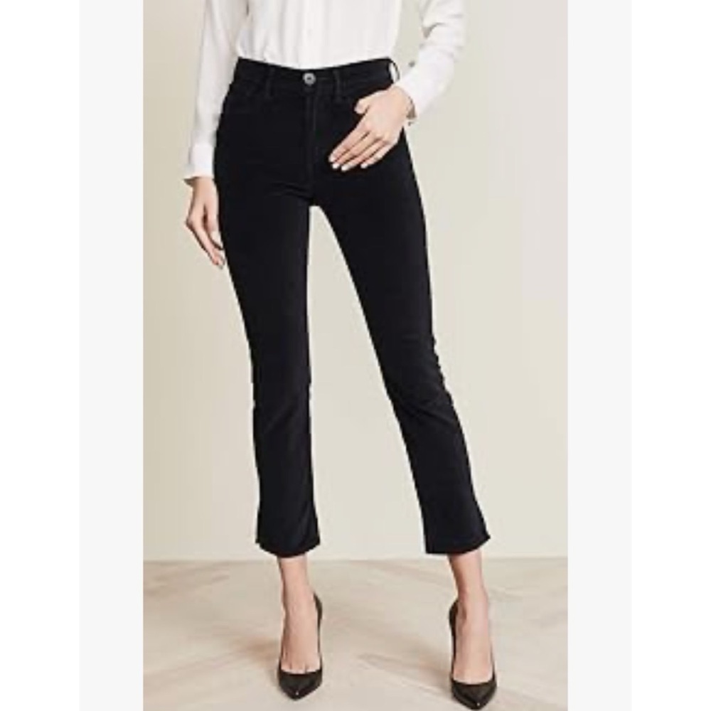 NWT 3X1 Velvet Higher Ground Mini Split Jeans 23 Ebony Black